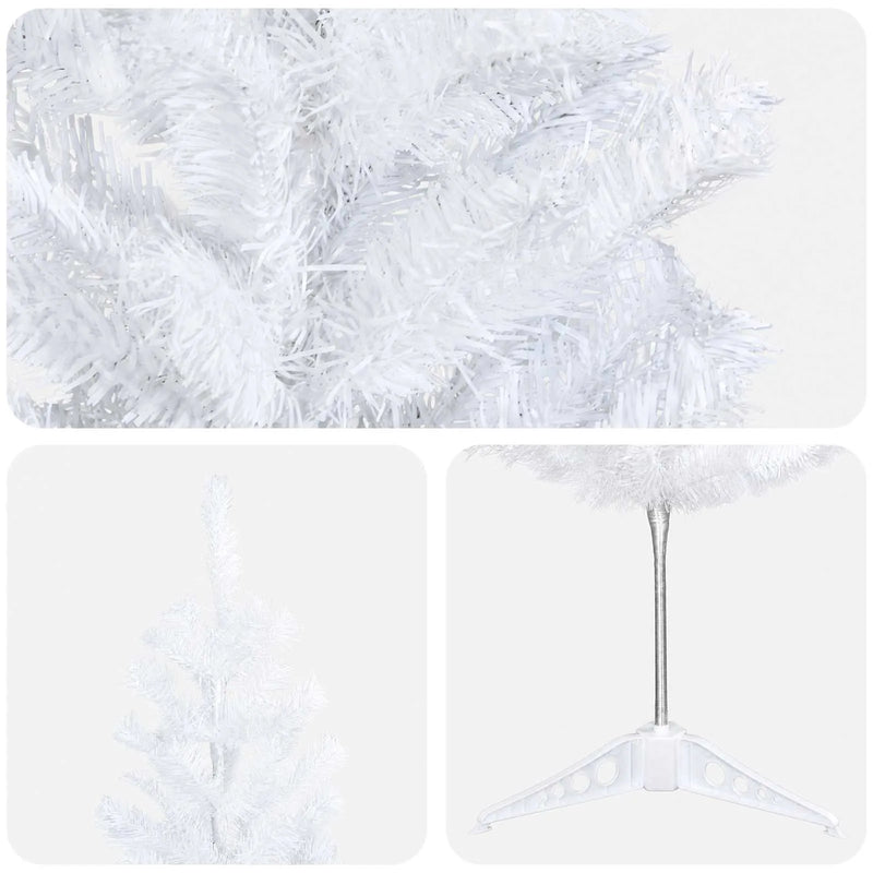 Artificial Slim Christmas Tree 120 cm PVC and Steel White
