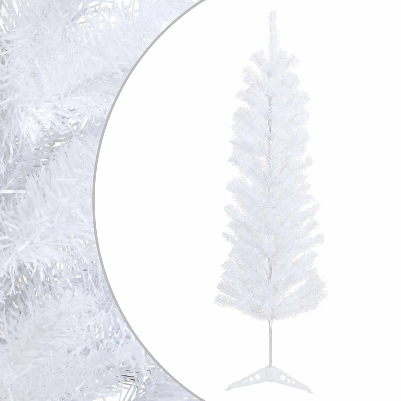 Artificial Slim Christmas Tree 120 cm PVC and Steel White