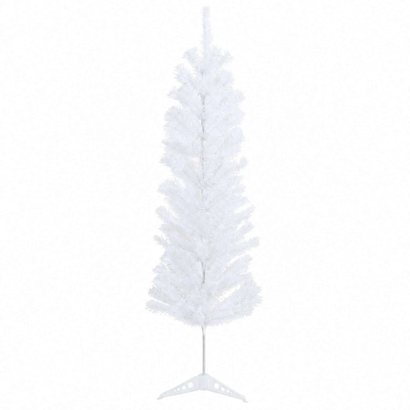Artificial Slim Christmas Tree 120 cm PVC and Steel White
