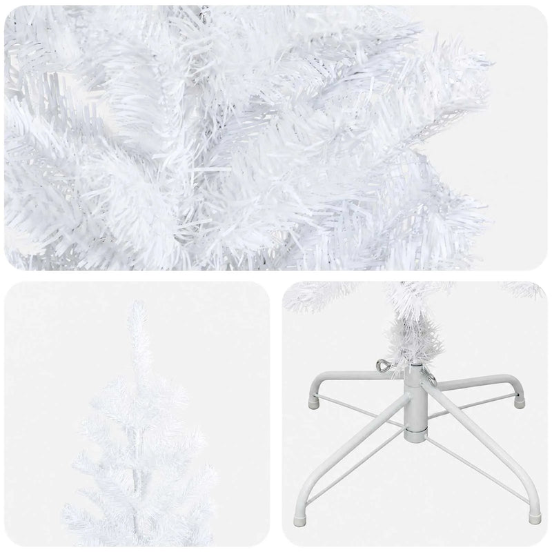 Artificial Slim Christmas Tree 180 cm PVC and Steel White