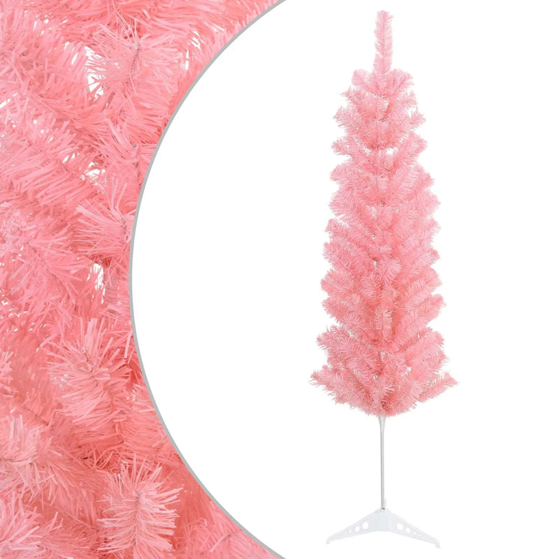 Artificial Slim Christmas Tree 120 cm PVC and Steel Pink