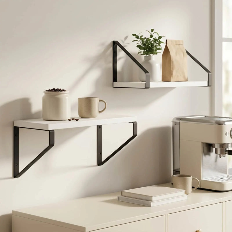 Wall Shelves 2 pcs White 30 x 16 x 15.5 cm