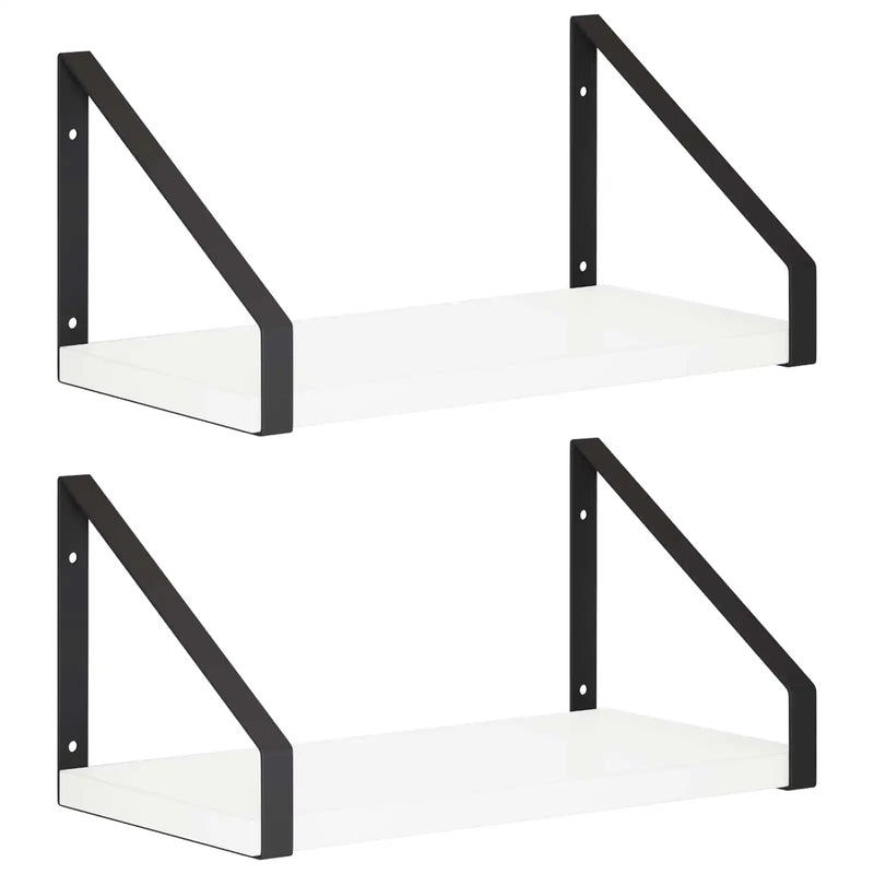 Wall Shelves 2 pcs White 30 x 16 x 15.5 cm