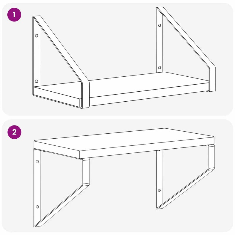 Wall Shelves 2 pcs White 30 x 16 x 15.5 cm