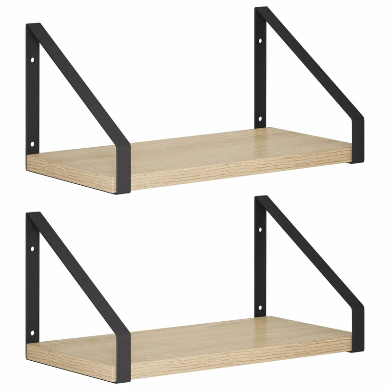 Wall Shelves 2 pcs Sonoma Oak 30 x 16 x 15.5 cm