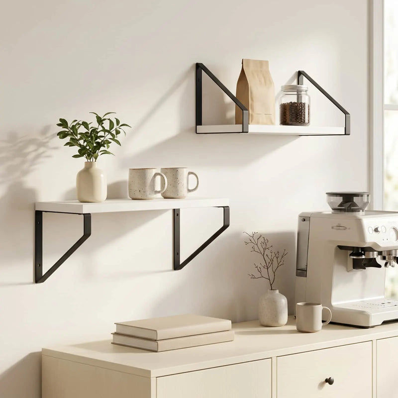 Wall Shelves 2 pcs White 35 x 16 x 15.5 cm