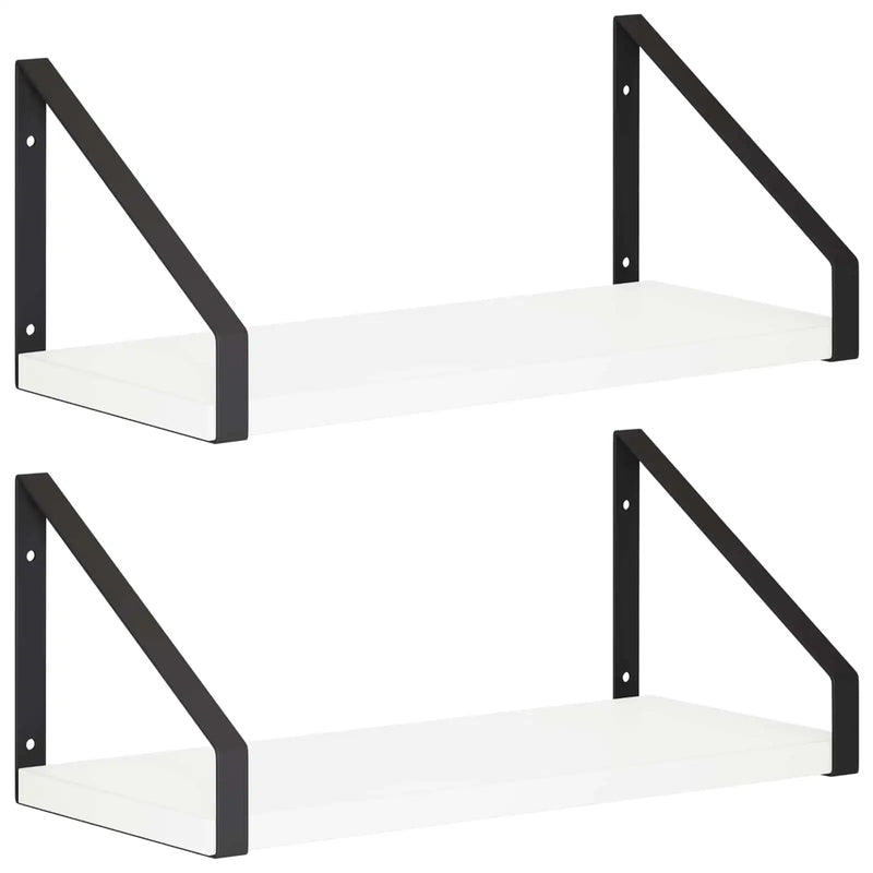 Wall Shelves 2 pcs White 35 x 16 x 15.5 cm