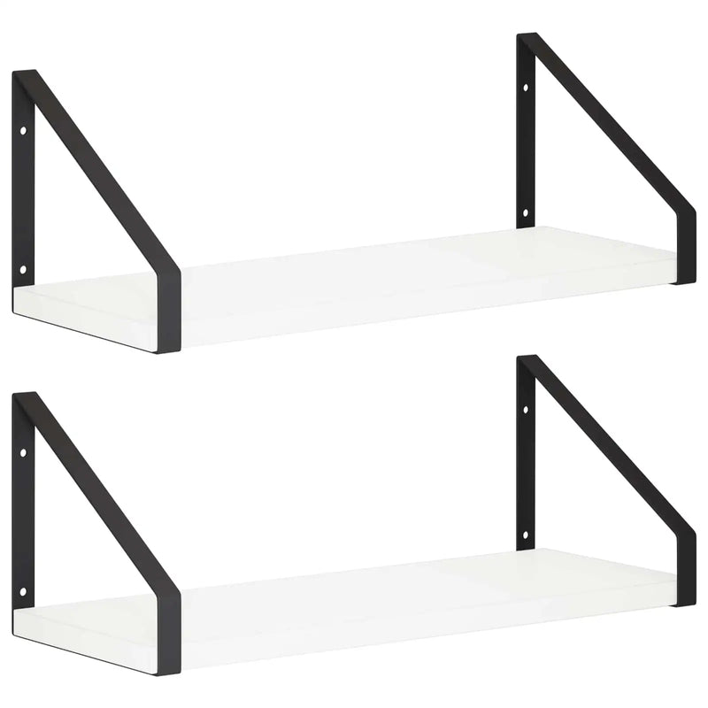 Wall Shelves 2 pcs White 40 x 16 x 15.5 cm