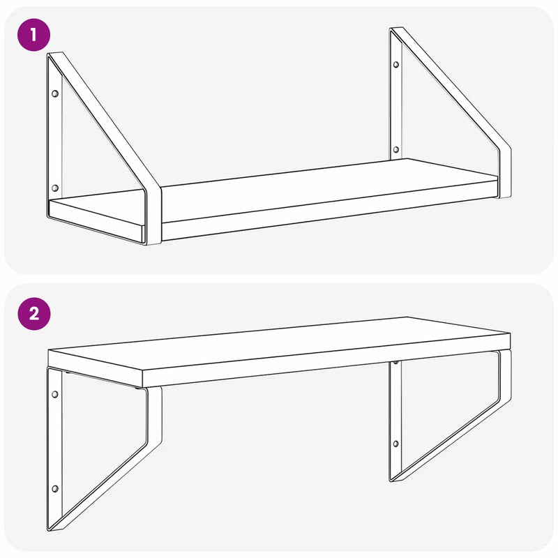 Wall Shelves 2 pcs White 40 x 16 x 15.5 cm