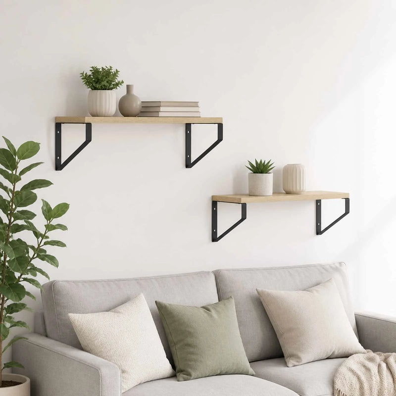 Wall Shelves 2 pcs Sonoma Oak 50 x 16 x 15.5 cm