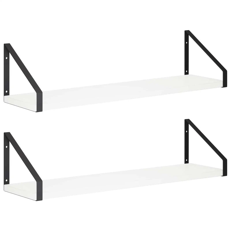 Wall Shelves 2 pcs White 60 x 16 x 15.5 cm