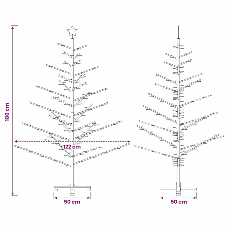 Wooden Christmas Tree KOTKA 180 cm Bamboo and solid pine wood