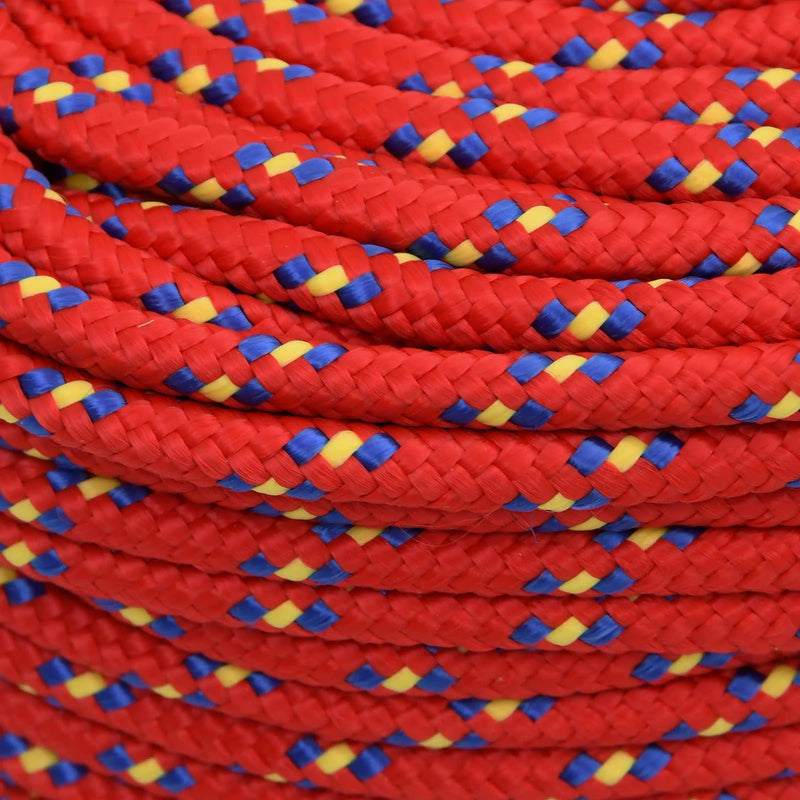 Multipurpose Utility Rope 8 mm 50 m Red PP 420 kg Max Load