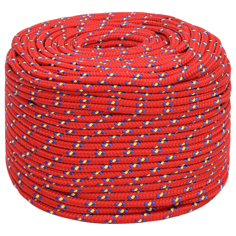 Multipurpose Utility Rope 8 mm 50 m Red PP 420 kg Max Load