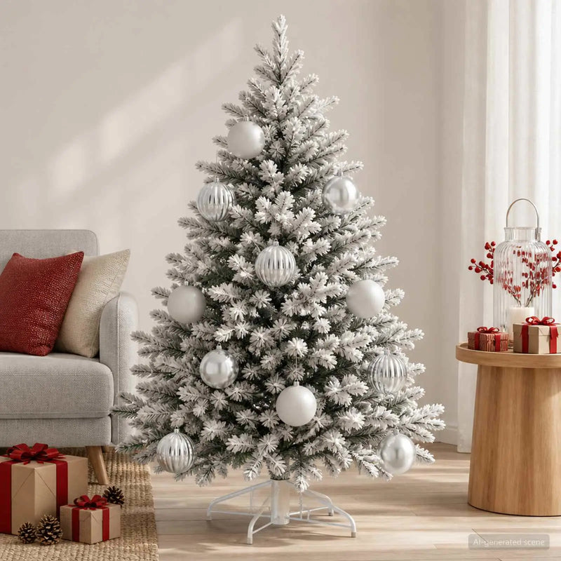 Christmas Ball Set XXL 3 pcs Silver �� 25 cm Plastic