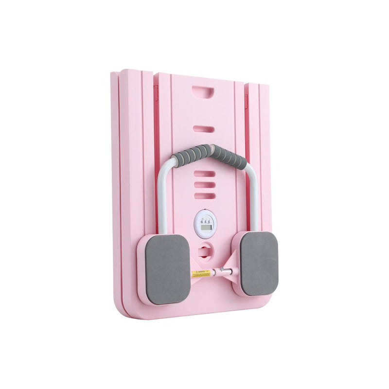 Everfit Pilates Board Foldable Reformer Multi Functional Exercise Trainer Pink