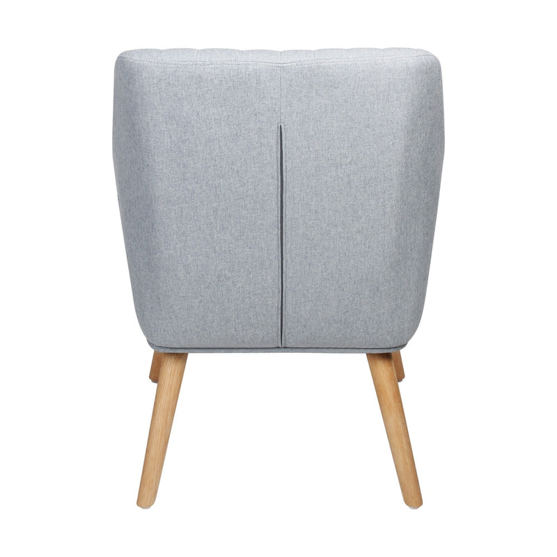 Oikiture Armchair Lounge Sofa Chair Fabric Accent Chairs Armchairs Couches Grey