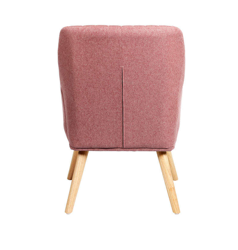 Oikiture Armchair Lounge Sofa Chair Fabric Couches Pink
