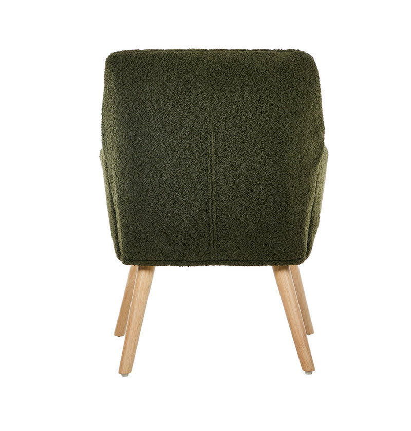 Oikiture Armchair Lounge Sofa Chair Sherpa Accent Couch Green