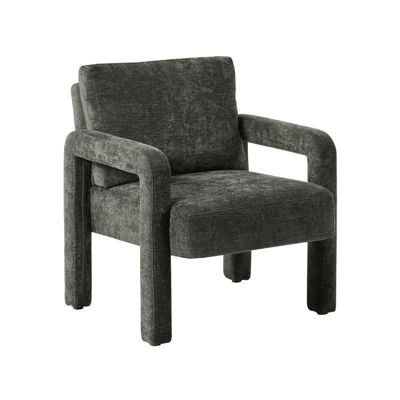 Oikiture Armchair Velvet Chairs 1 Seater Lounge Sofa Chair Green