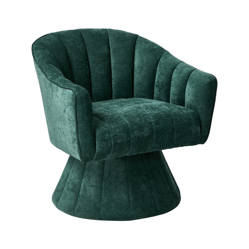Oikiture Swivel Armchair Linen Fabric Lounge Chair Accent Chair Green