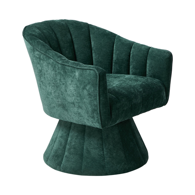 Oikiture Swivel Armchair Linen Fabric Lounge Chair Accent Chair Green
