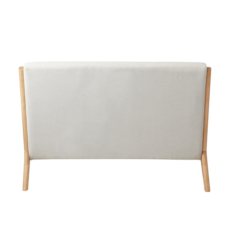 Oikiture Armchair Couch Pillows 2 Seater Fabric Beige