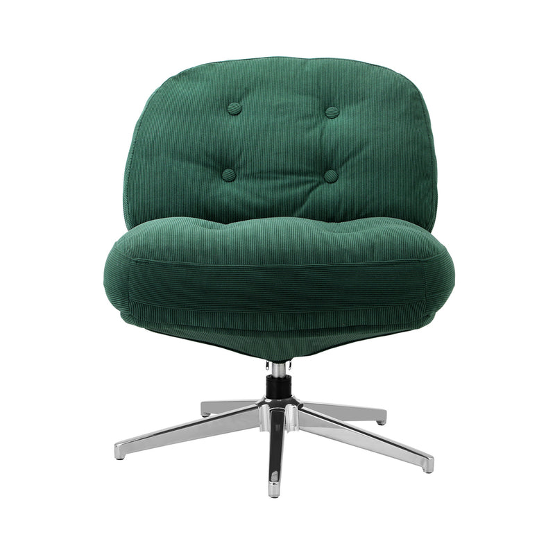 Oikiture Armchair Swivel Lounge Chair Padded Polyester Green
