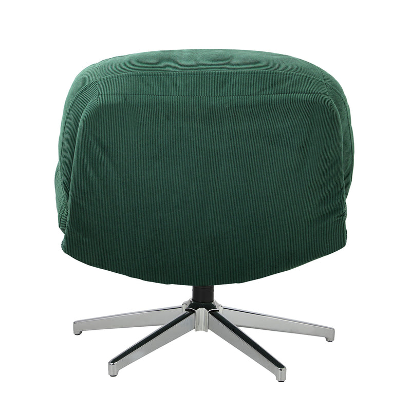 Oikiture Armchair Swivel Lounge Chair Padded Polyester Green