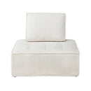 Oikiture 2PCS Modular Armless Sofa Sherpa White