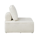 Oikiture 2PCS Modular Armless Sofa Sherpa White