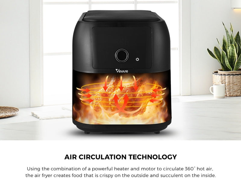 Vevare Air Fryer 8L Oven Digital Touch Oil Free Cooker 1700W