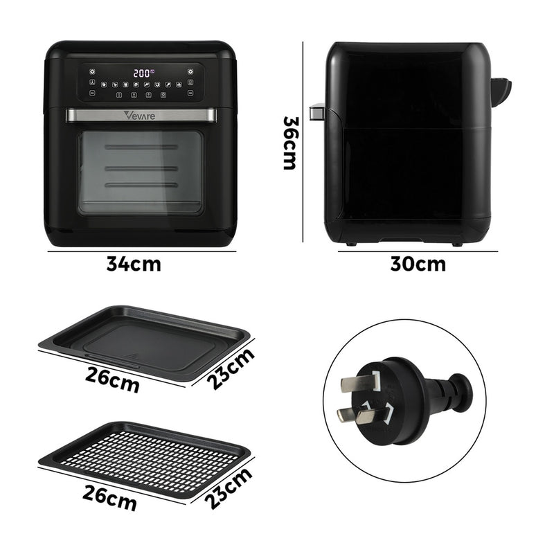 Vevare Air Fryer 12L Oven LCD Touch Oil Free Cooker 1500W