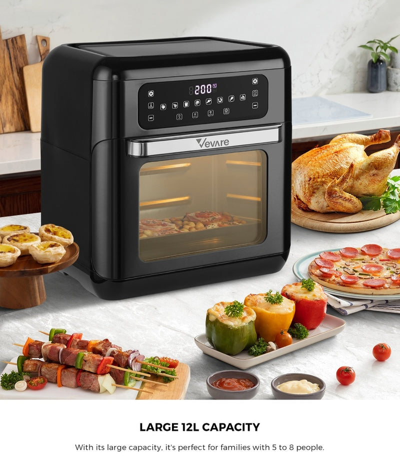 Vevare Air Fryer 12L Oven LCD Touch Oil Free Cooker 1500W