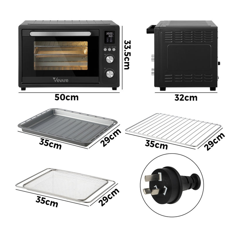 Vevare Air Fryer 32L Oven LCD Display Oil Free Cooker 1700W