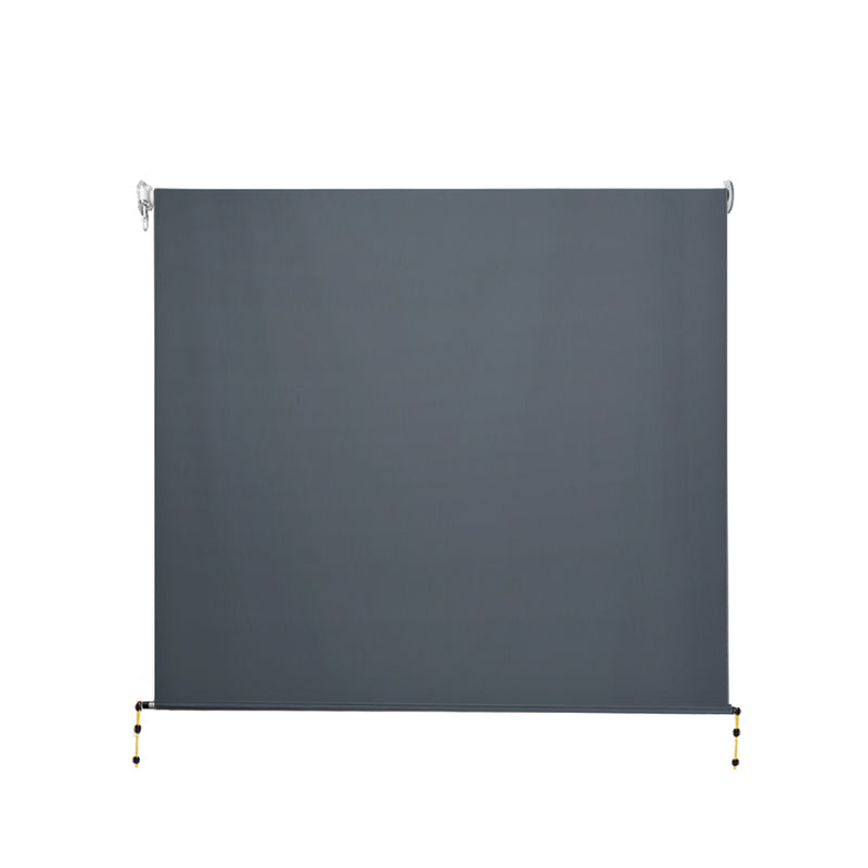 Instahut 2.7X2.5M Outdoor Blinds Awning Roll Down Canopy Retractable Outdoor Blinds Window Shade Grey