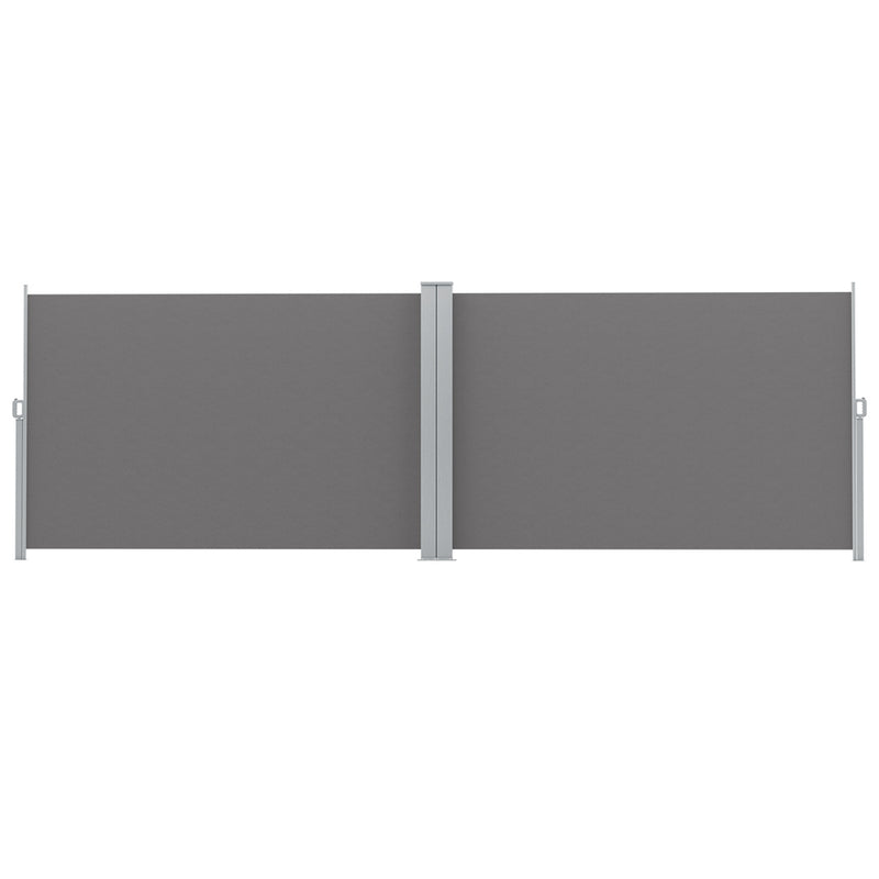 Instahut Side Awning Sun Shade Outdoor Retractable Privacy Screen 1.8X6M Grey