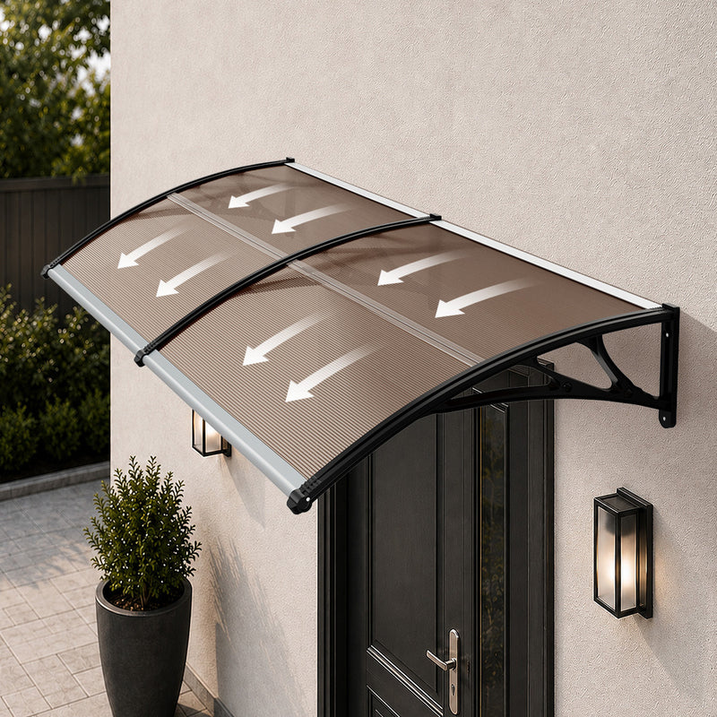 Livsip Window Door Awning Canopy Rain Cover Sun Shield 1.17mx3m
