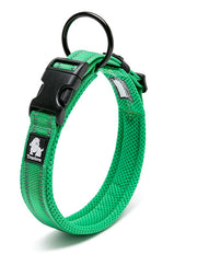 True Love Heavy Duty Reflective Dog Collar - Green, XL-1962324886286372864