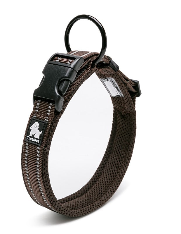 True Love Heavy Duty Reflective Dog Collar - Brown, 3XL-1962324888010231808