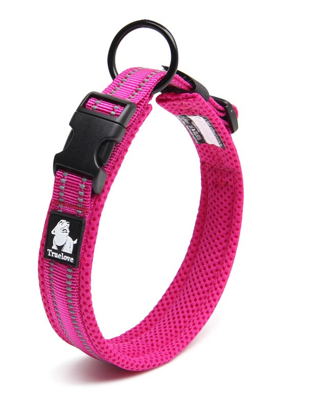 True Love Heavy Duty Reflective Dog Collar - Pink, L-1962324881441951744