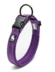 True Love Heavy Duty Reflective Dog Collar - Purple, XS-1962324888341581824