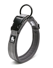 True Love Heavy Duty Reflective Dog Collar - Grey, XS-1962324884302467072