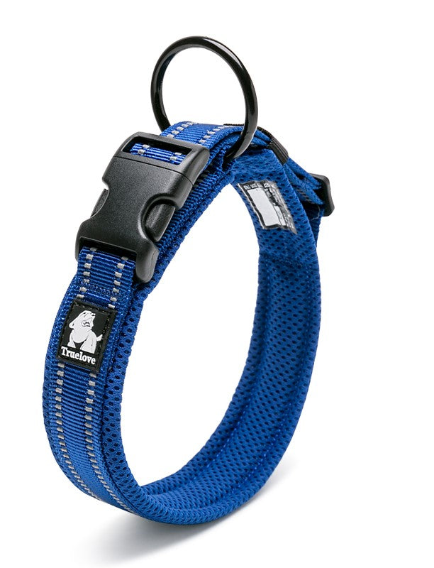 True Love Heavy Duty Reflective Dog Collar - Blue, 2XS-1962324879193804800