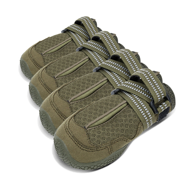 Whinhyepet Outdoor Adventure Dog Shoes - Green, Size 7-1962324869953753088