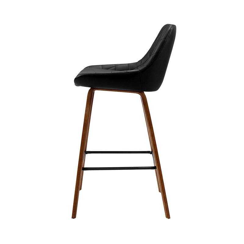 Artiss 2x Bar Stools PU Seat Wooden