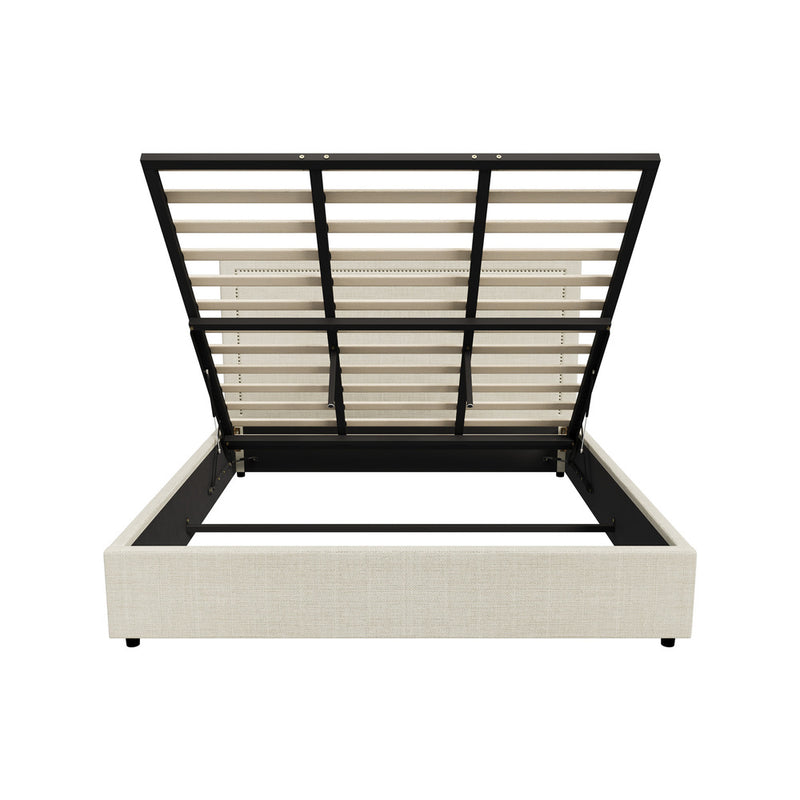 Oikiture Bed Frame King Size Gas Lift Base Storage ADI