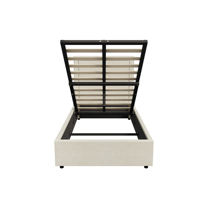 Oikiture Bed Frame King Single Gas Lift Base Storage ADI