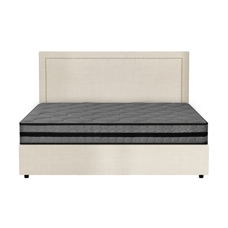 Oikiture Bed Frame With Mattress Set Double Size Gas Lift Storage ADI