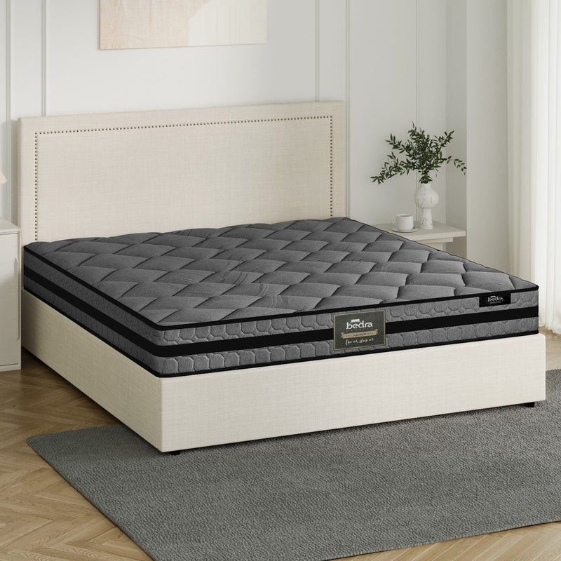 Oikiture Bed Frame With Mattress Set King Size Gas Lift Storage ADI